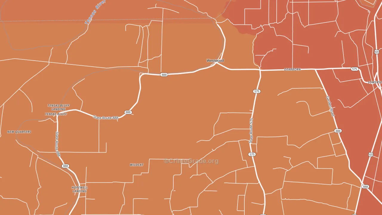Westwood, LA Map of Assault Rates