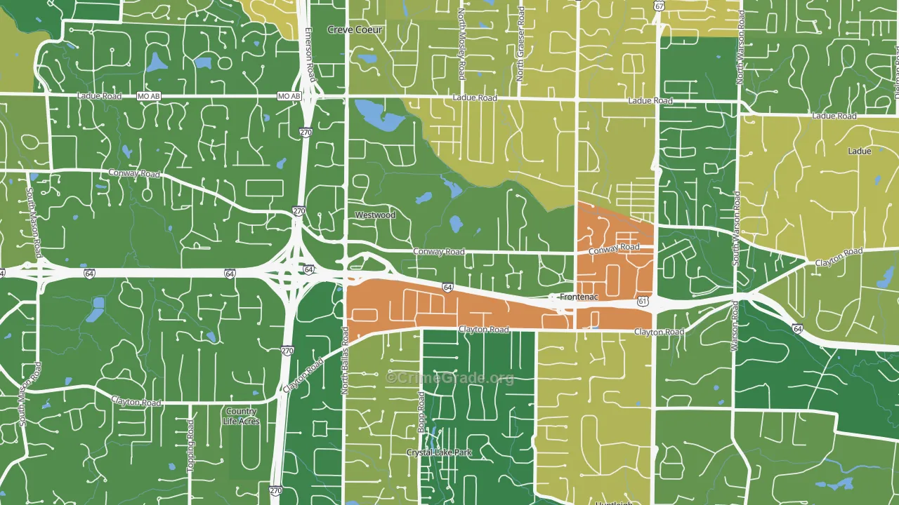Westwood, MO Map of Assault Rates