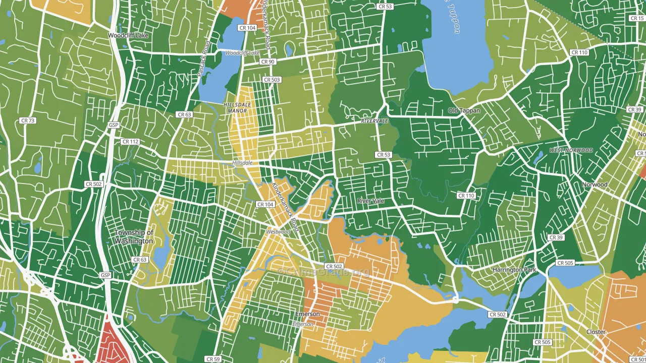 Westwood, NJ Map of Assault Rates