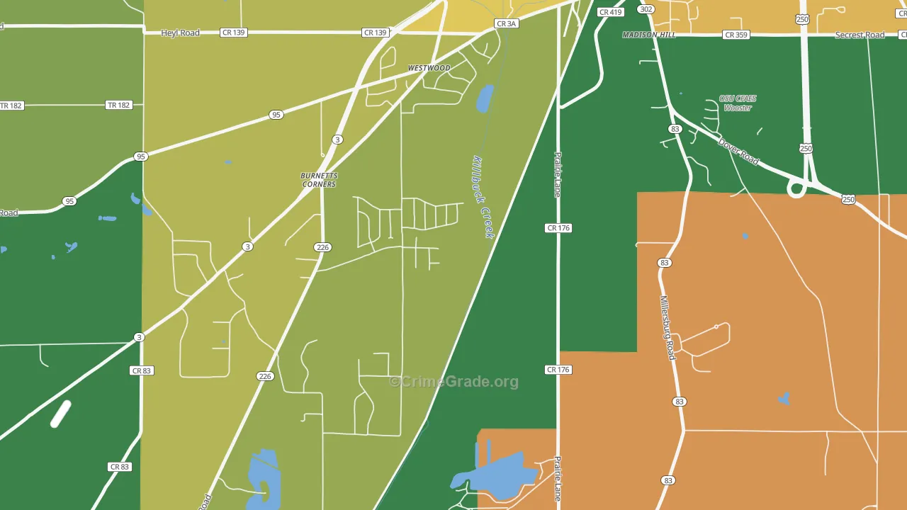 Westwood, OH Map of Assault Rates