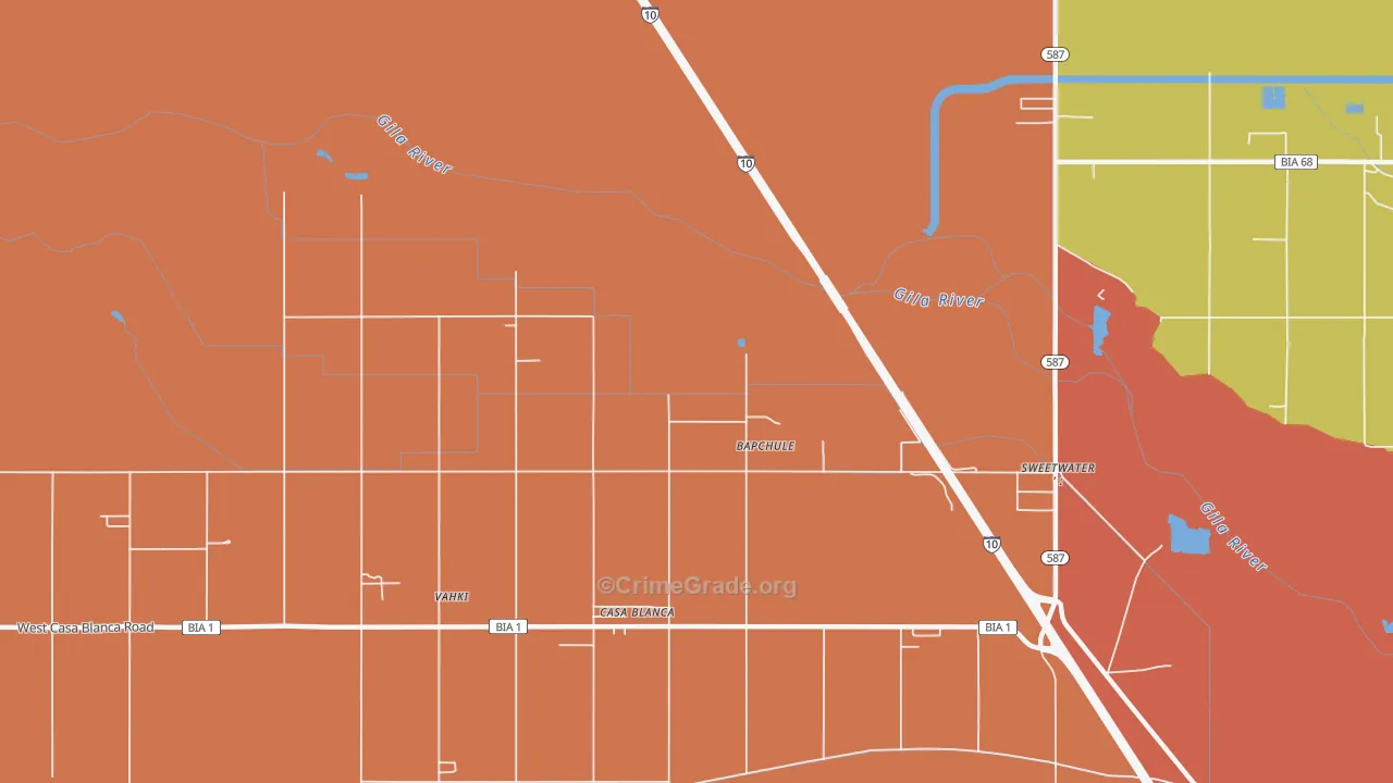 Wet Camp Village, AZ Map of Assault Rates