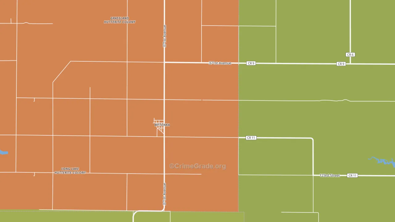 Wetonka, SD Map of Assault Rates