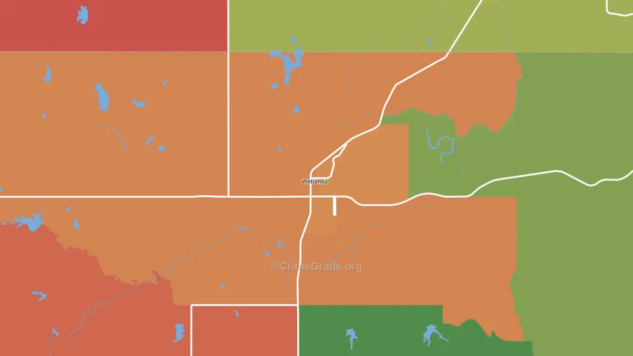 Wetumka, OK Map of Assault Rates