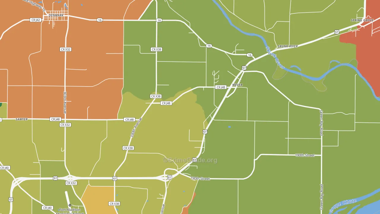 Wever, IA Map of Assault Rates