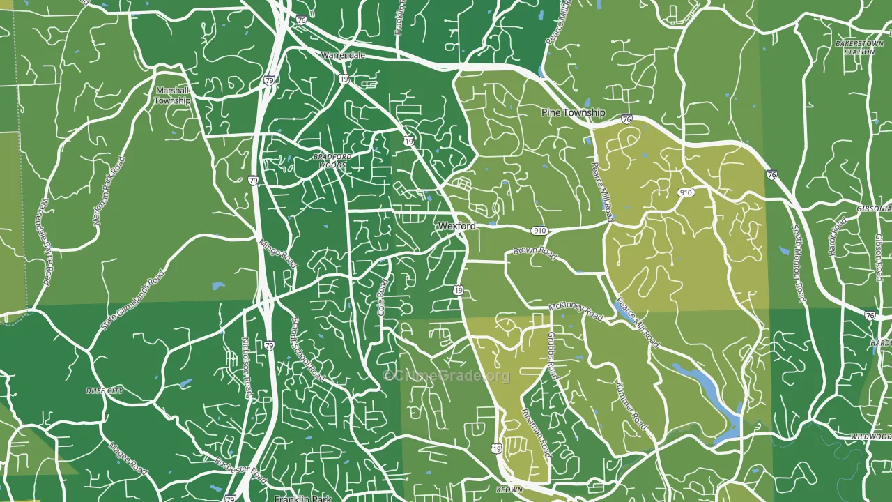 Wexford, PA Map of Assault Rates