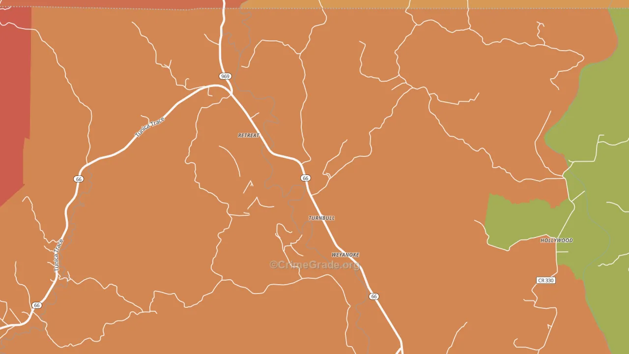 Weyanoke, LA Map of Assault Rates