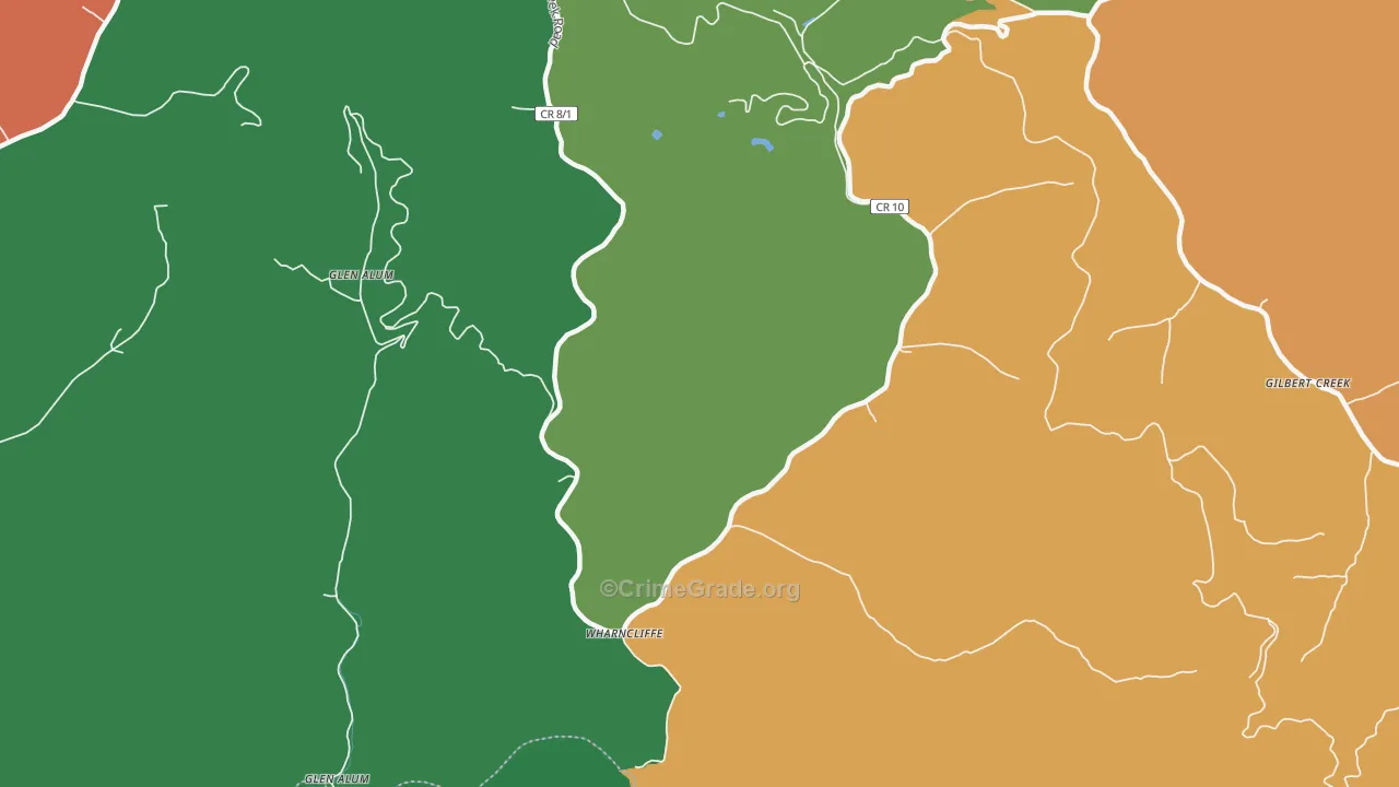 Wharncliffe, WV Map of Assault Rates