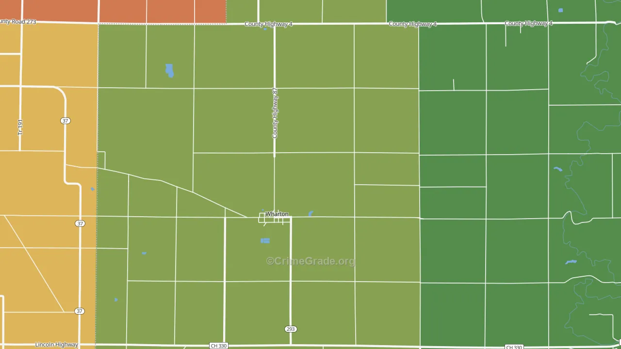 Wharton, OH Map of Assault Rates