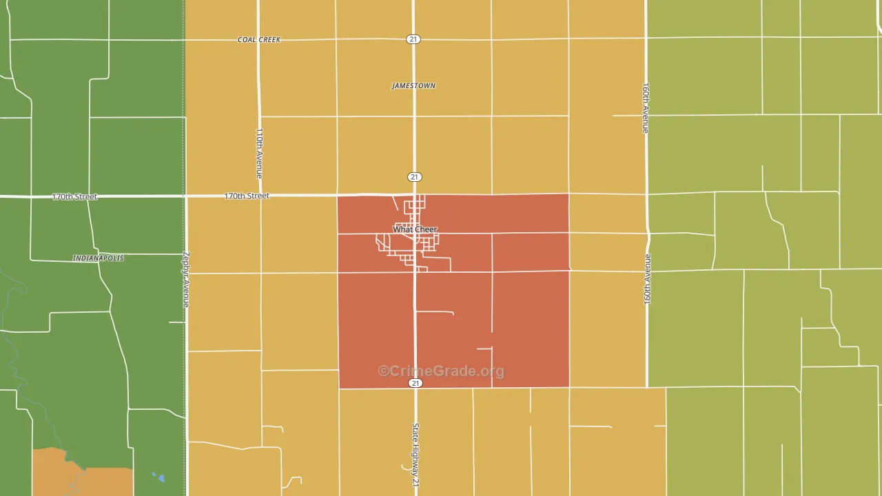 What Cheer, IA Map of Assault Rates