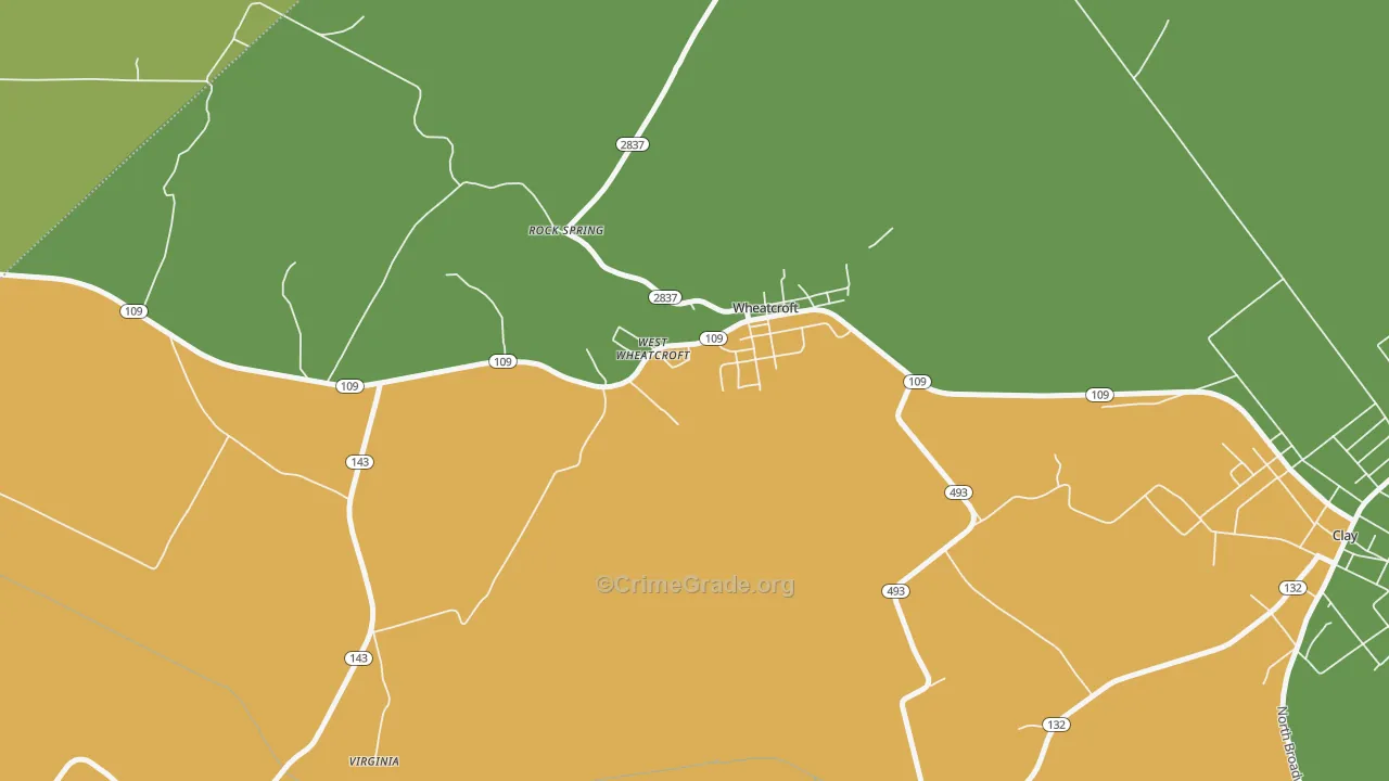 Wheatcroft, KY Map of Assault Rates