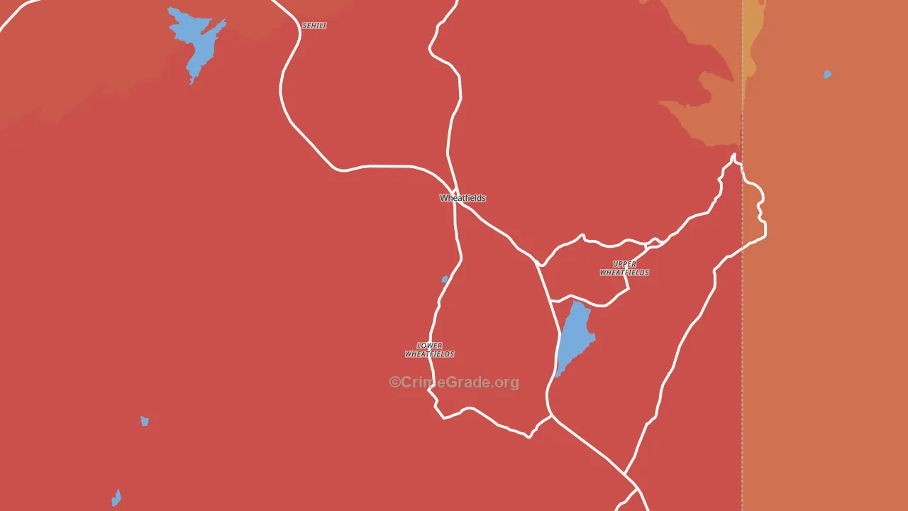 Wheatfields, AZ Map of Assault Rates