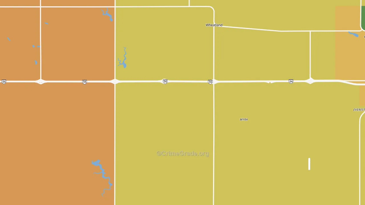 Wheatland, ND Map of Assault Rates