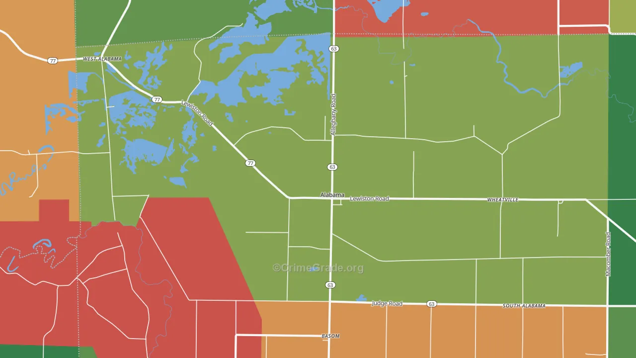 Wheatville, NY Map of Assault Rates