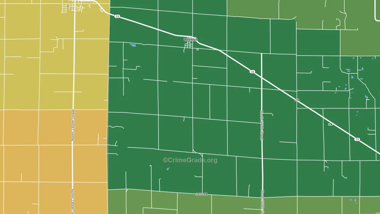 Wheeler, IL Map of Assault Rates