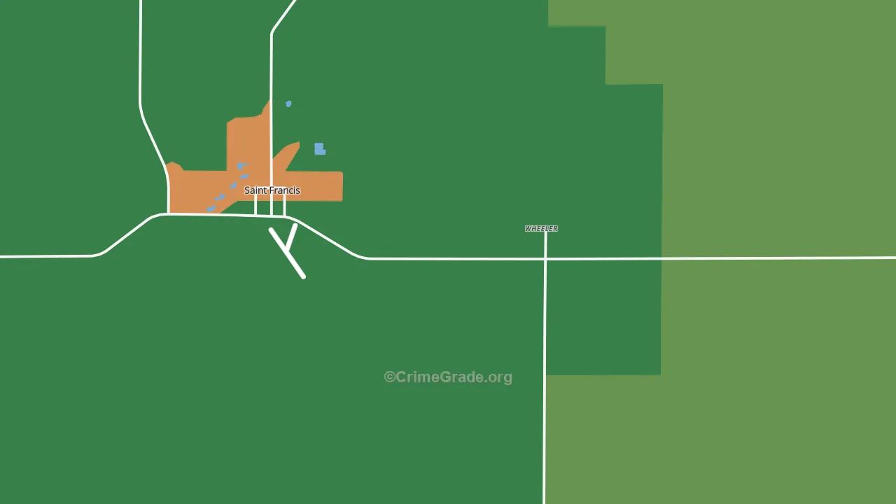 Wheeler, KS Map of Assault Rates