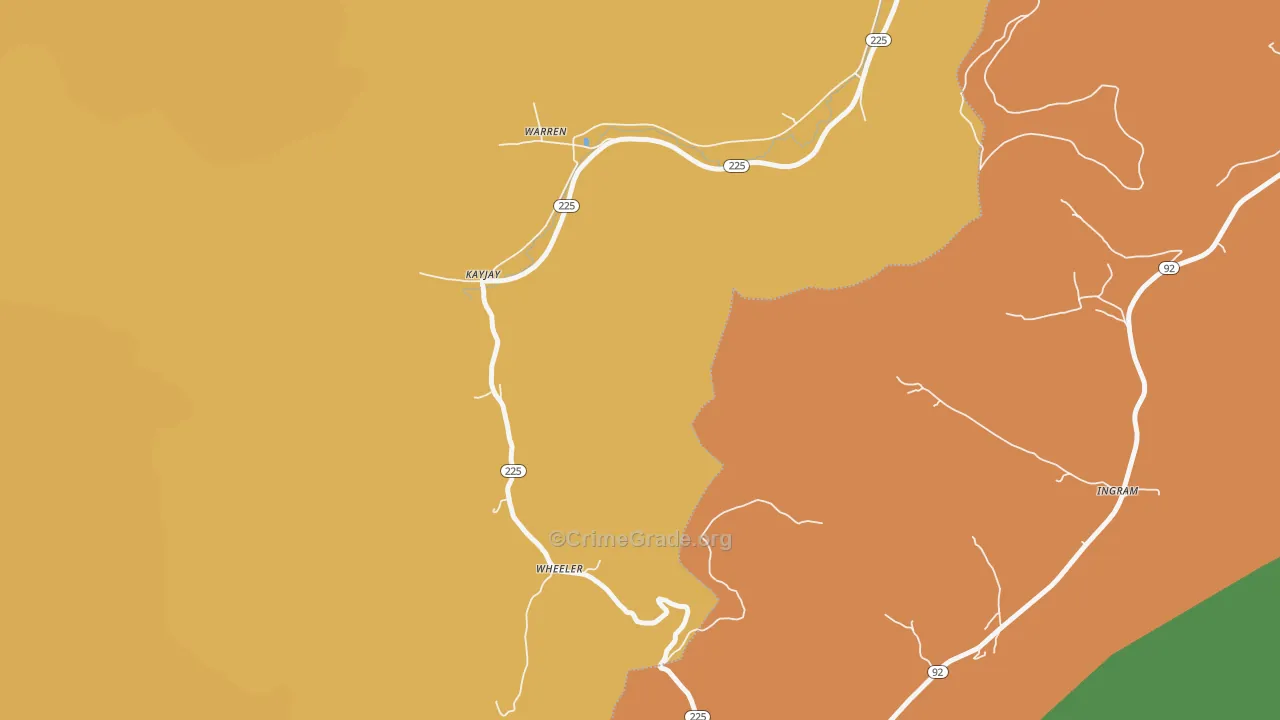 Wheeler, KY Map of Assault Rates