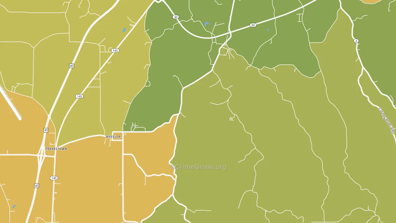 Wheeler, MS Map of Assault Rates