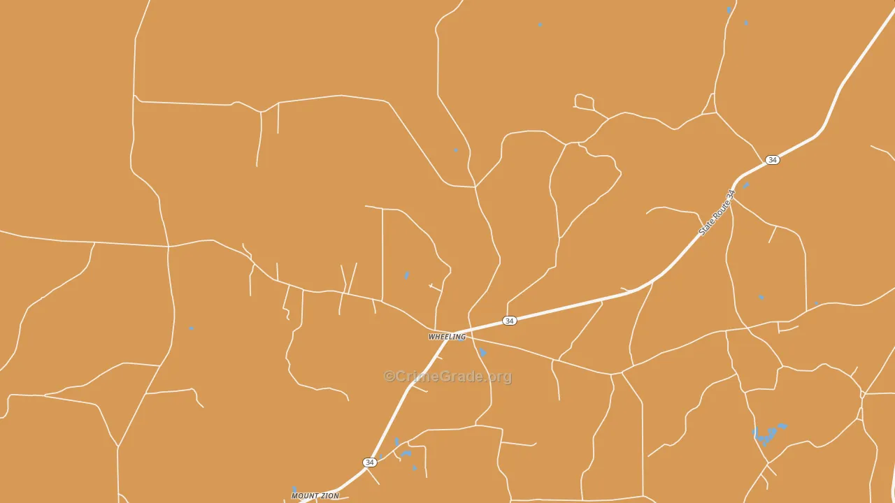 Wheeling, LA Map of Assault Rates