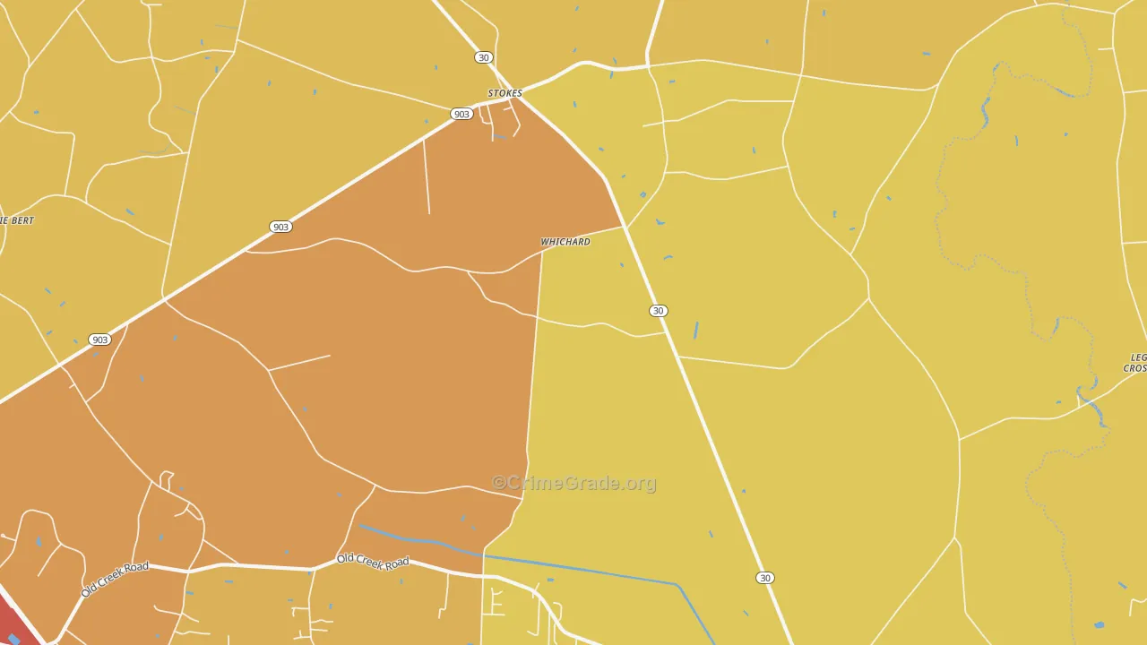 Whichard, NC Map of Assault Rates