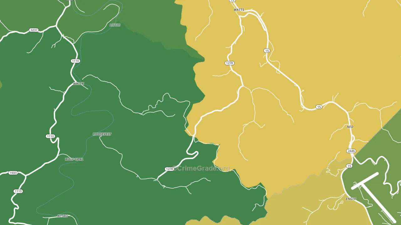 Whick, KY Map of Assault Rates