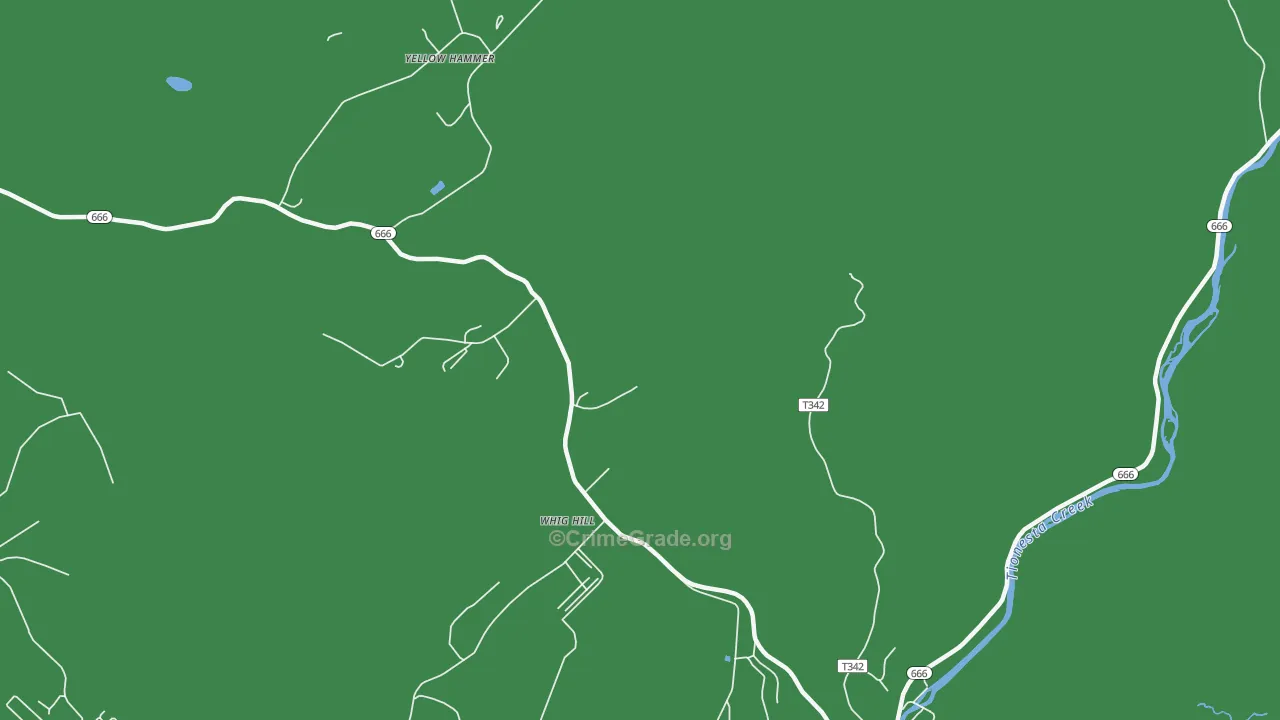 Whig Hill, PA Map of Assault Rates