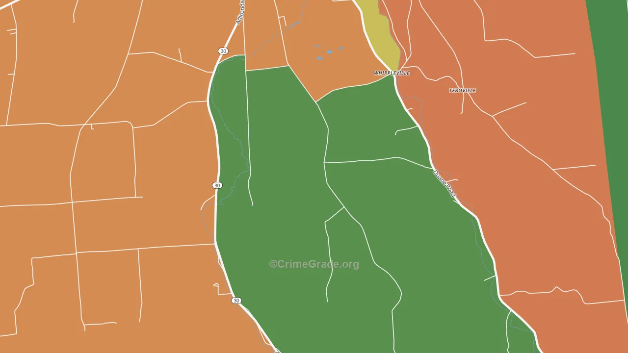 Whippleville, NY Map of Assault Rates