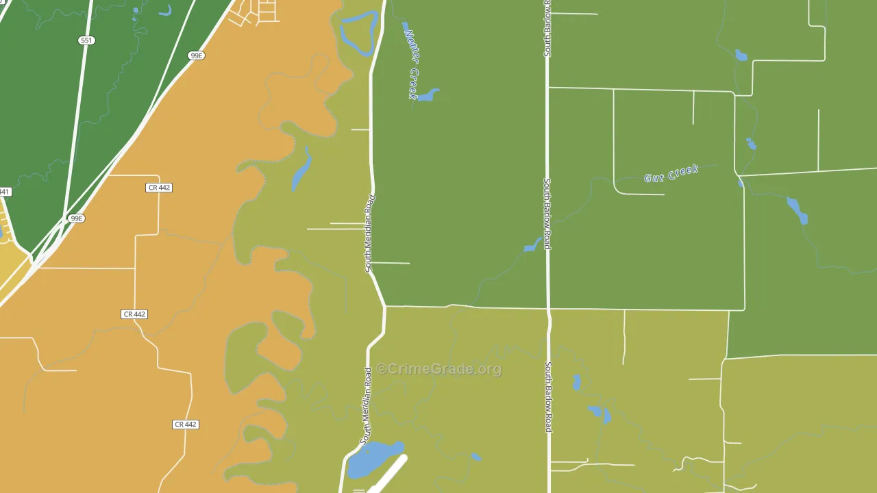 Whiskey Hill, OR Map of Assault Rates