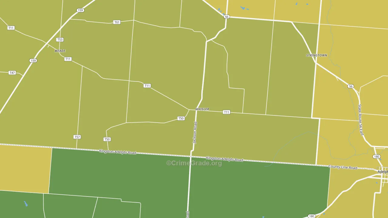 Whisler, OH Map of Assault Rates