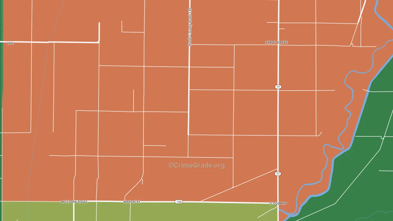 Whistleville, AR Map of Assault Rates