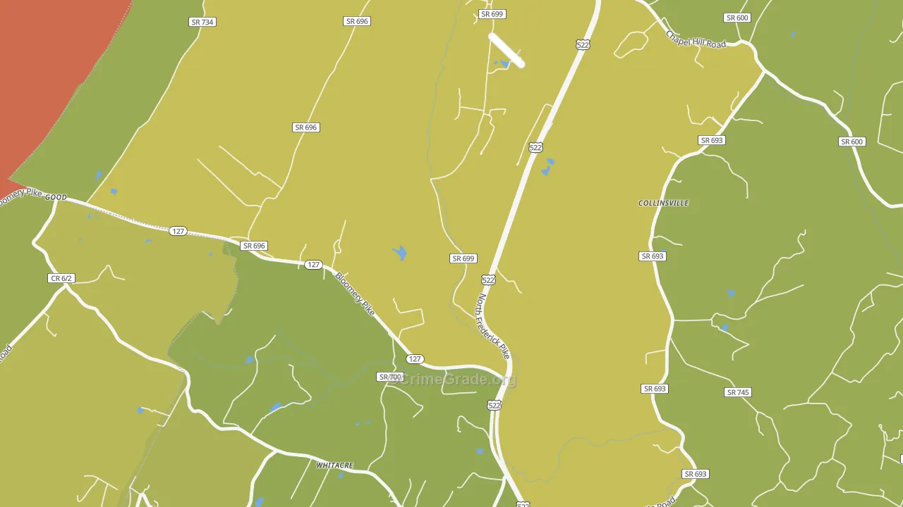 Whitacre, VA Map of Assault Rates