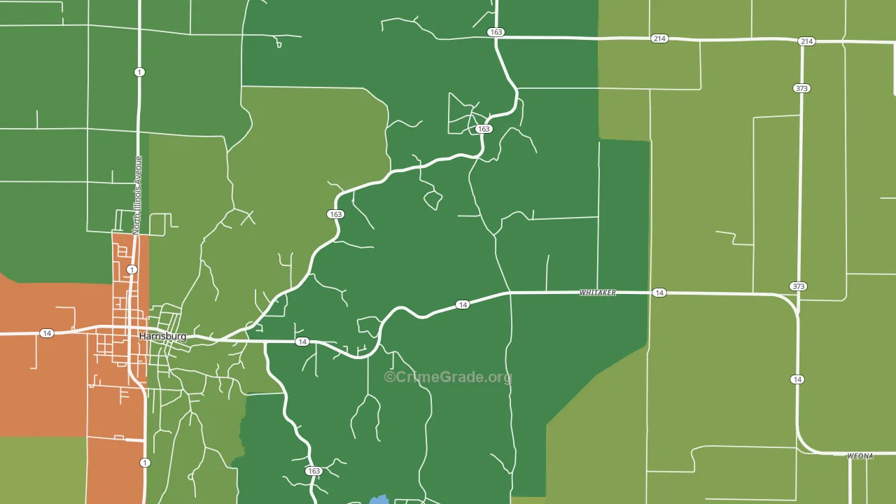 Whitaker, AR Map of Assault Rates