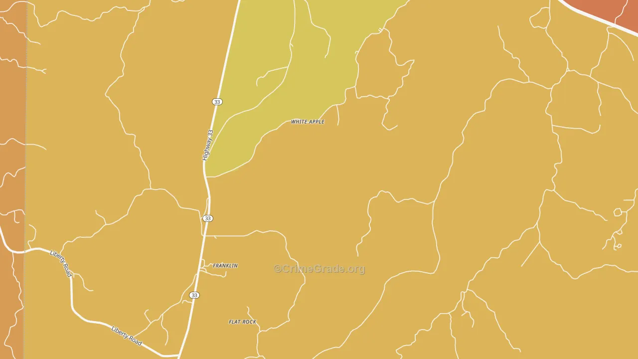 White Apple, MS Map of Assault Rates