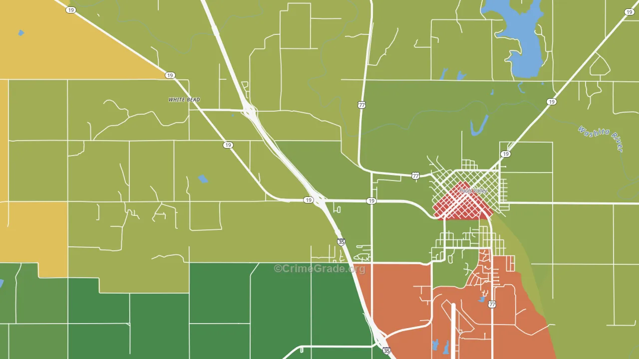 White Bead, OK Map of Assault Rates