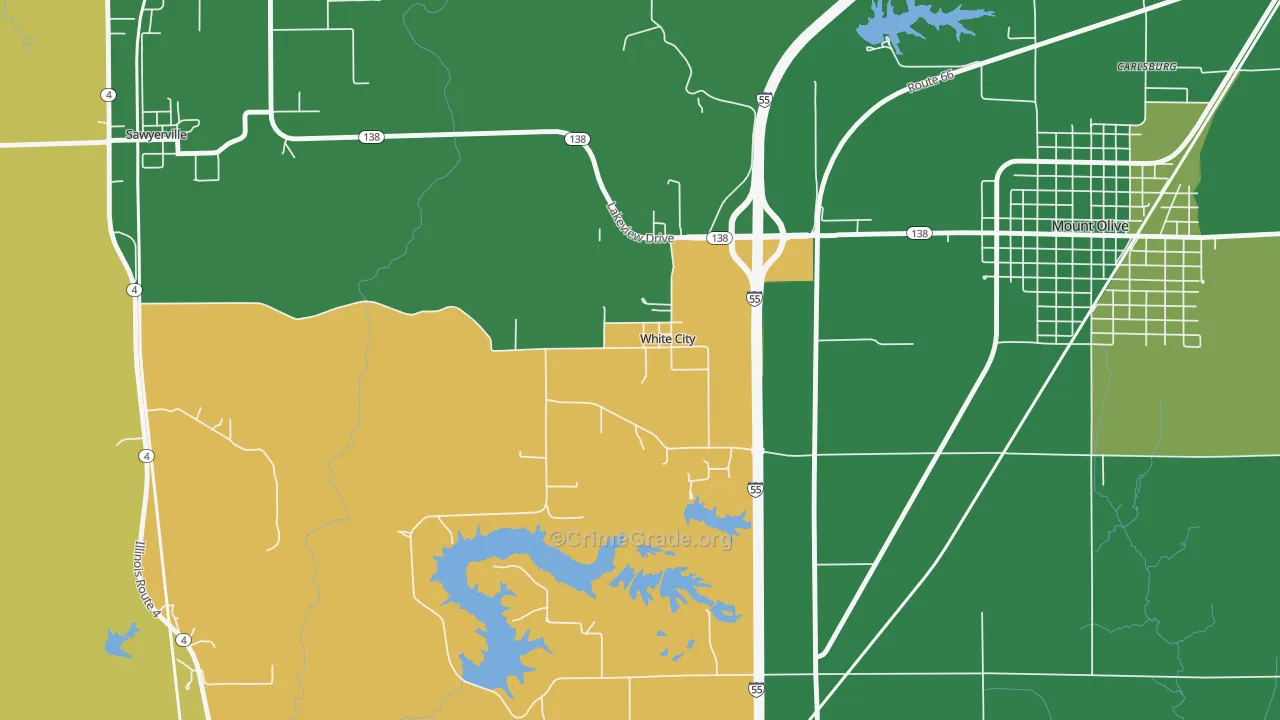 White City, IL Map of Assault Rates