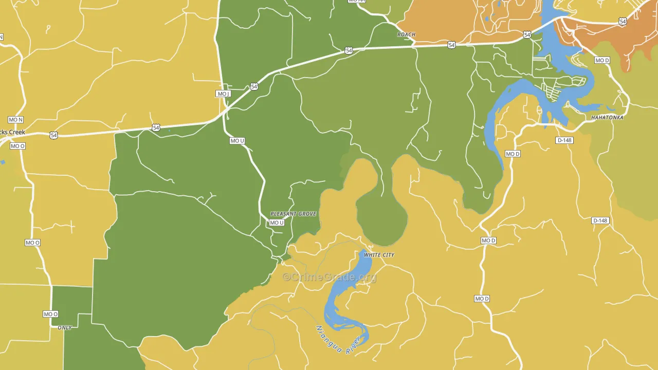 White City, MO Map of Assault Rates