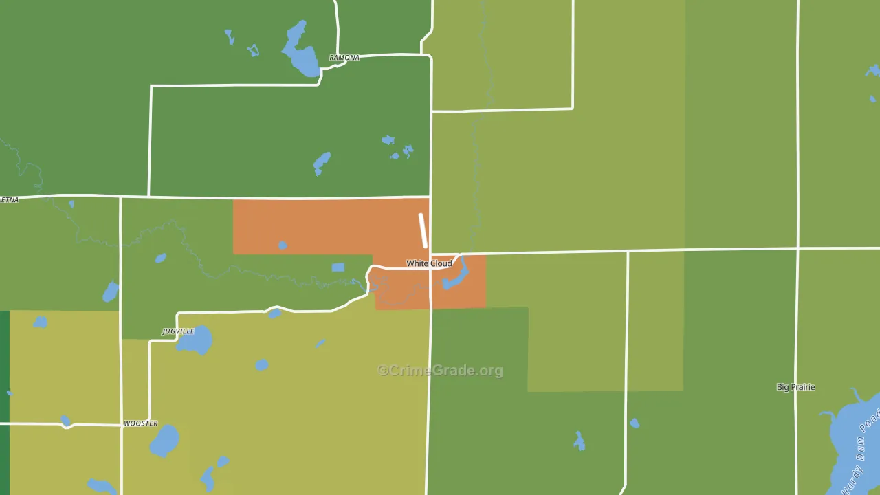 White Cloud, MI Map of Assault Rates