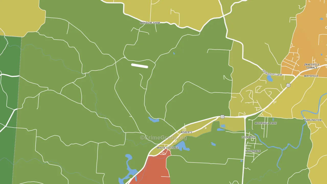 White Cottage, OH Map of Assault Rates
