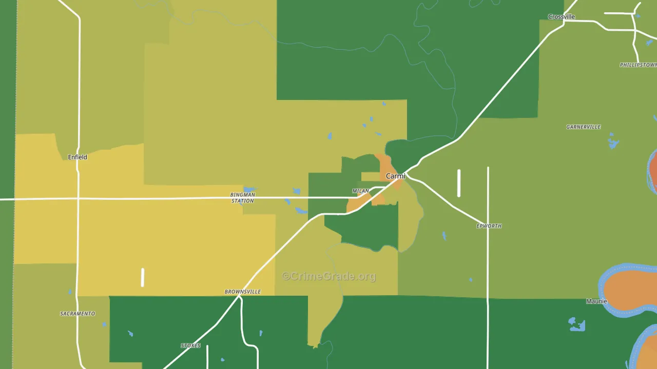 White County, IL Map of Assault Rates