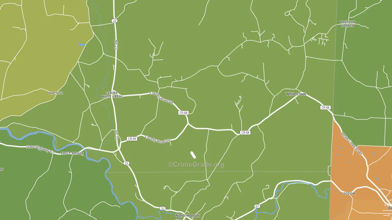 White Creek, NY Map of Assault Rates
