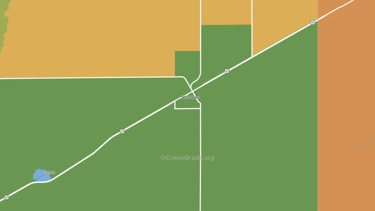 White Deer, TX Map of Assault Rates