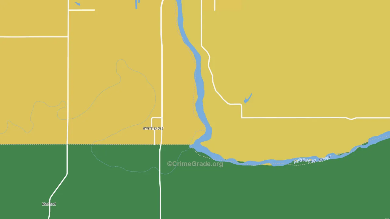 White Eagle, OK Map of Assault Rates
