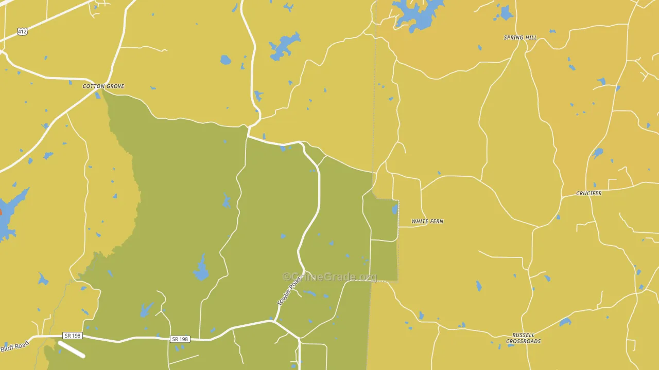 White Fern, TN Map of Assault Rates