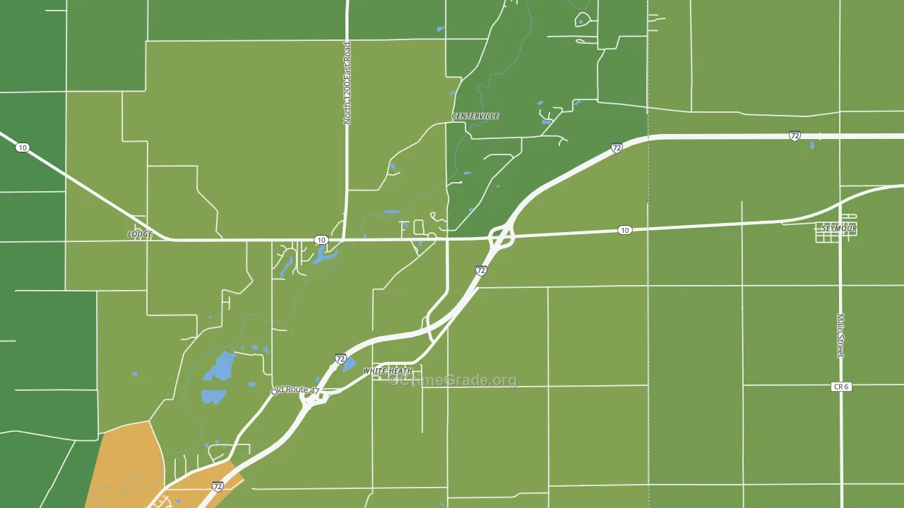 White Heath, IL Map of Assault Rates