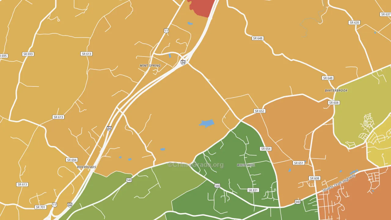 White Hill, VA Map of Assault Rates