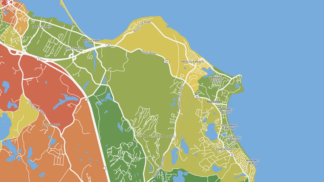 White Horse Beach, MA Map of Assault Rates
