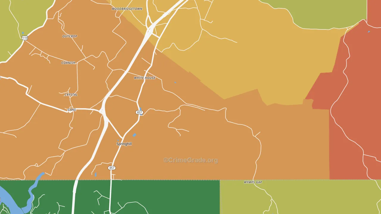 White House, PA Map of Assault Rates