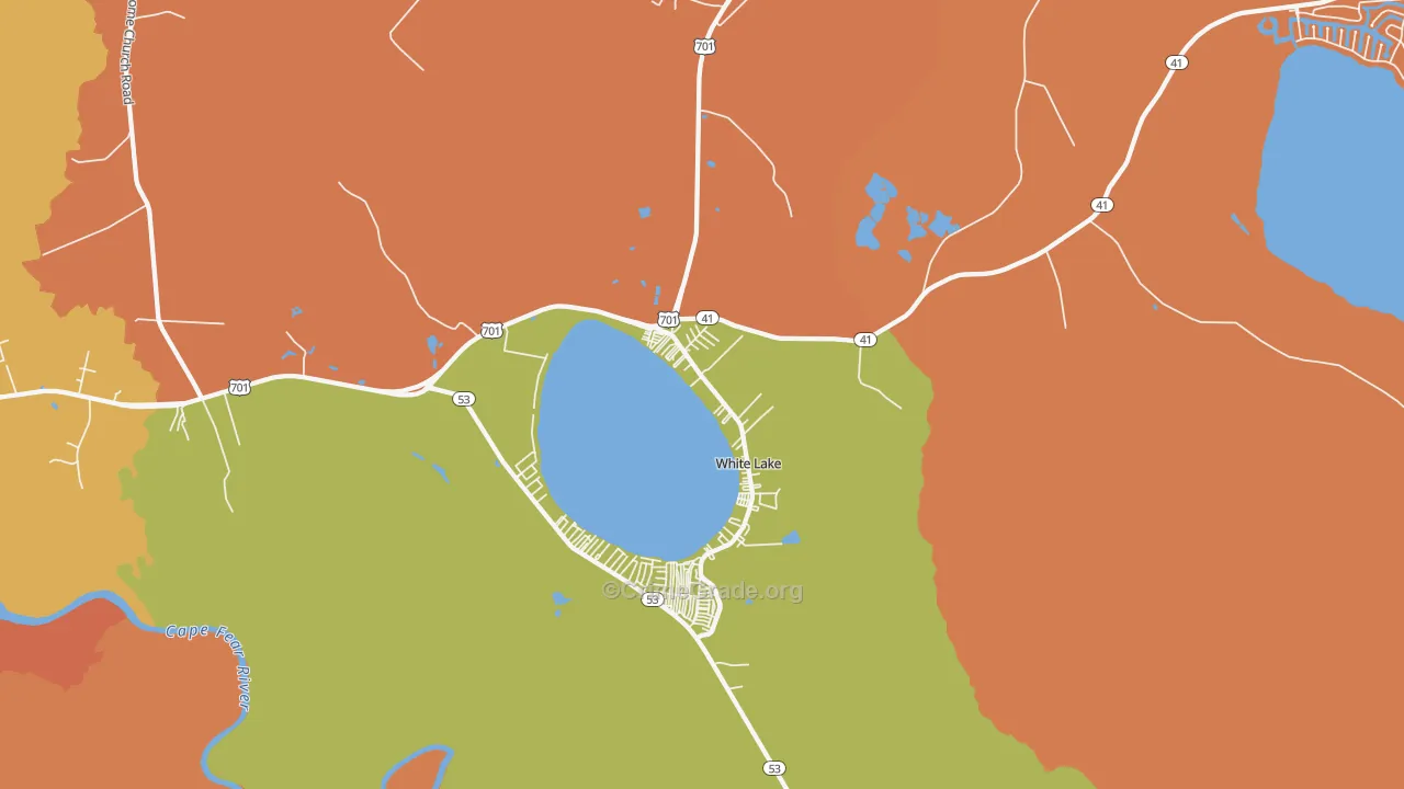 White Lake, NC Map of Assault Rates