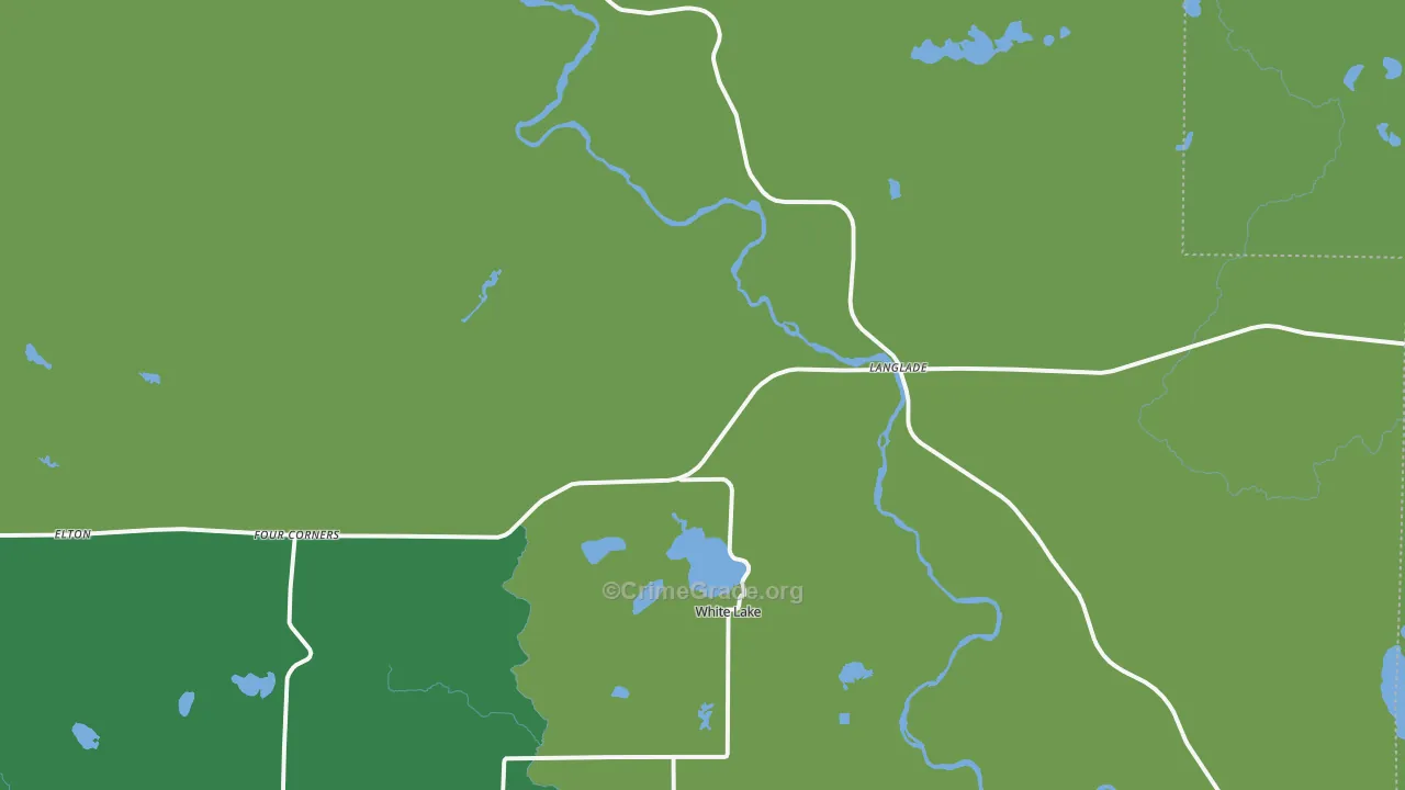 White Lake, WI Map of Assault Rates