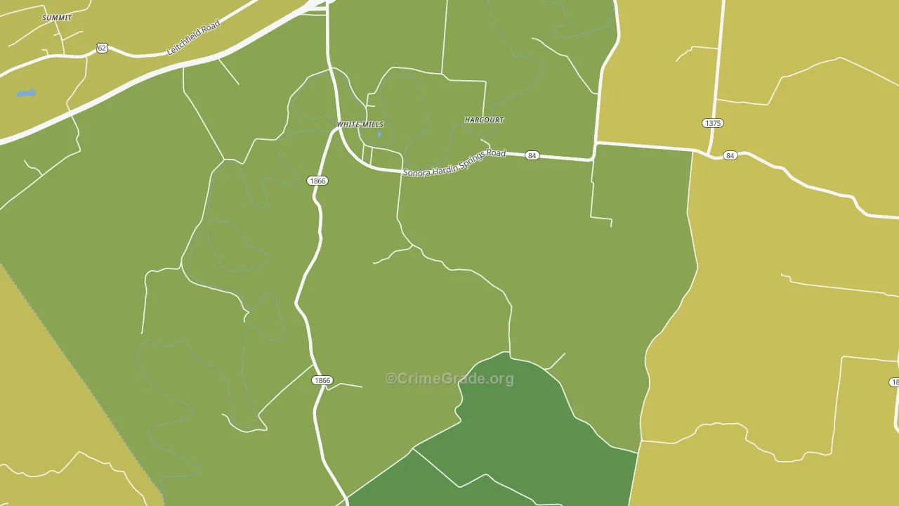 White Mills, KY Map of Assault Rates