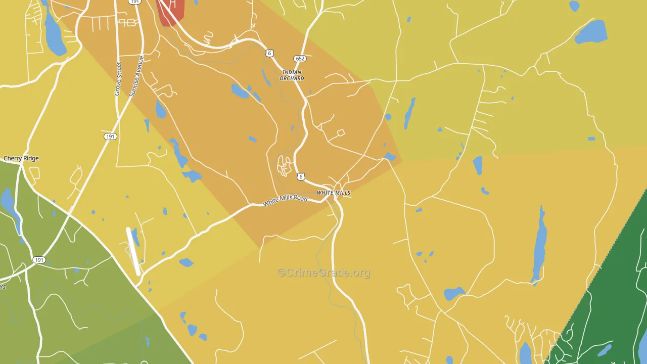 White Mills, PA Map of Assault Rates